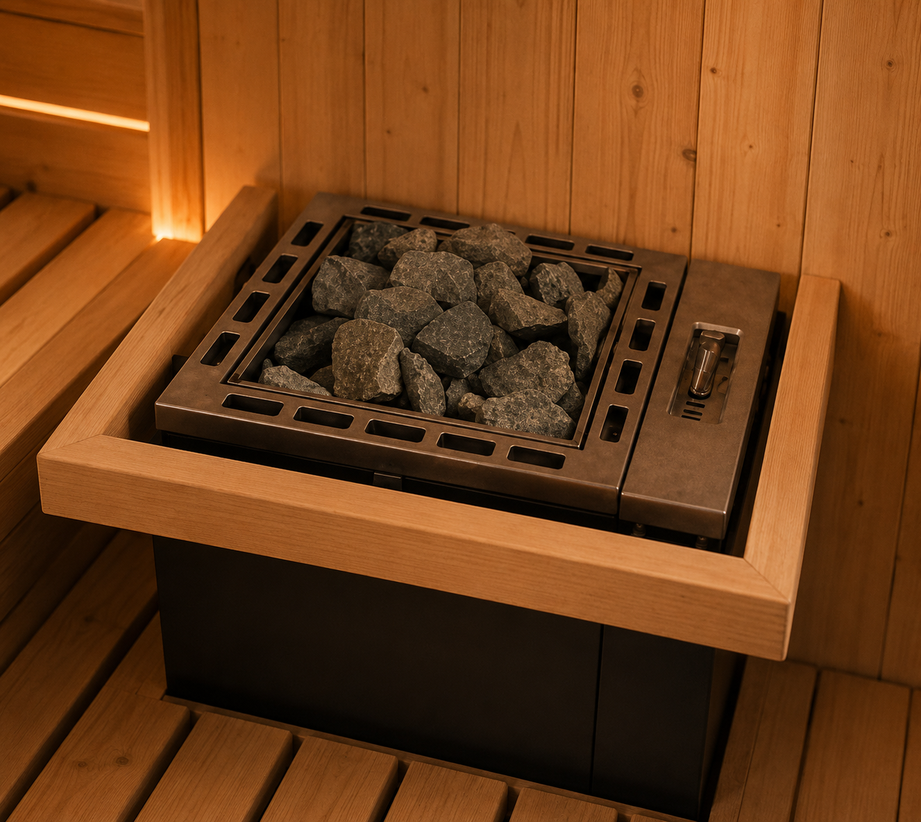 Sauna luxury heater and steam unit guard