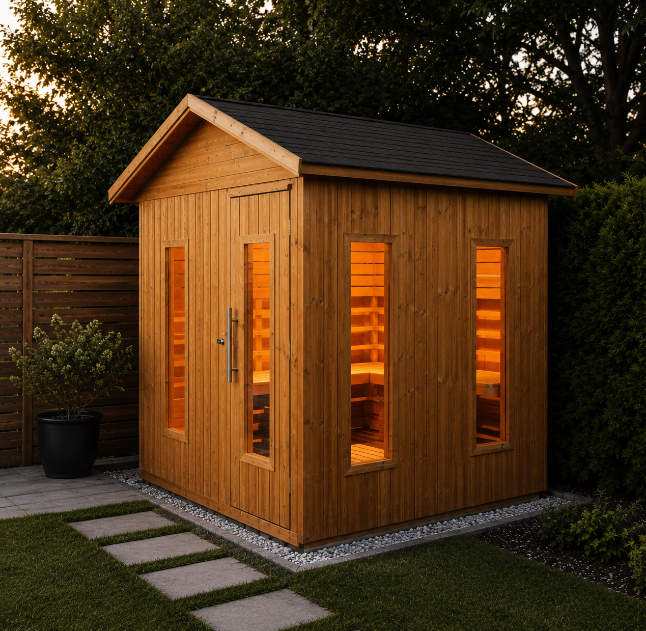 Outdoor infrared sauna - 4 people